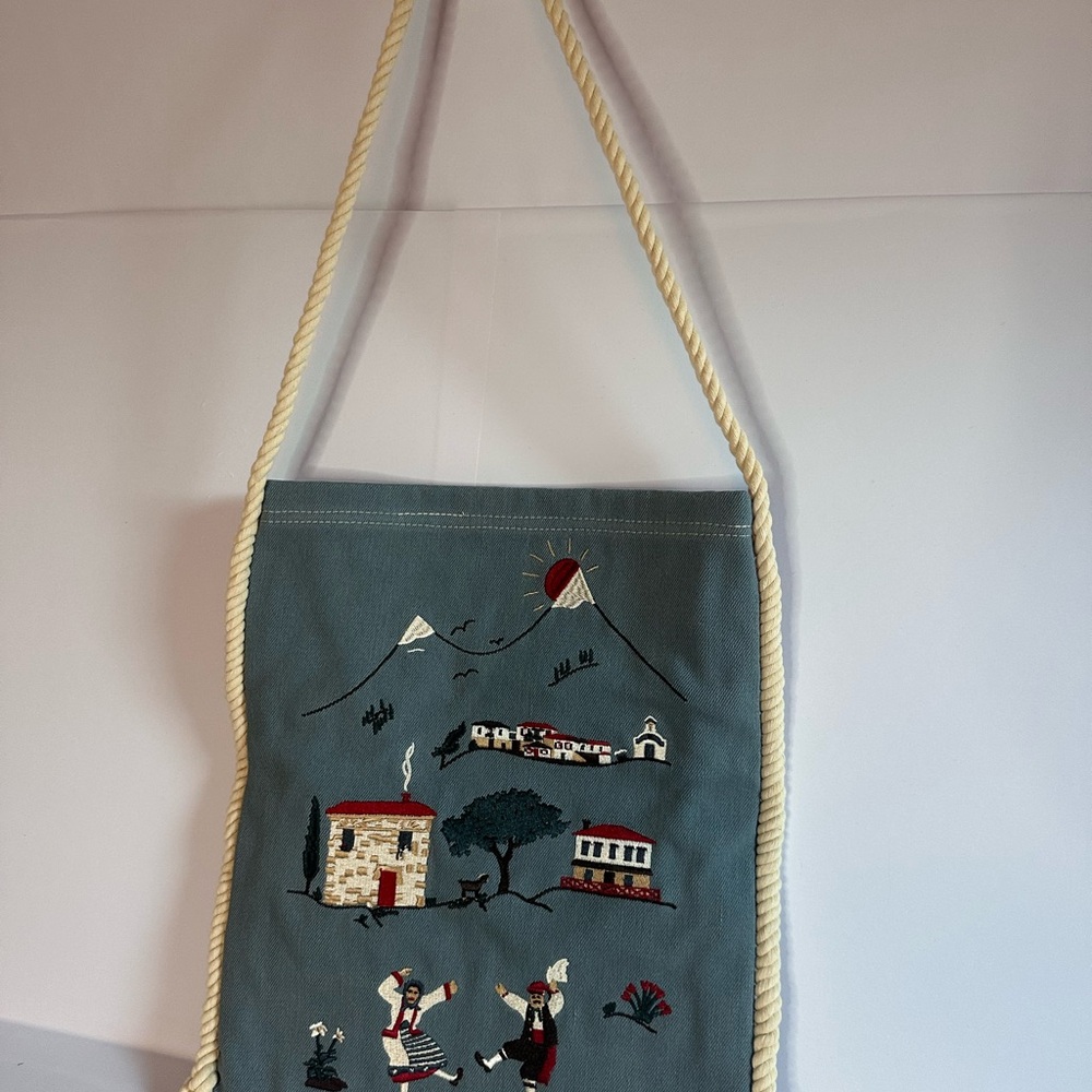 Aime Leon Dore denim tote bag with embroidered detail